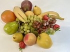 Vtg Decorative Faux Artificial Fruit  Realistic  Set Of 17 Pieces  Kitchen Decor