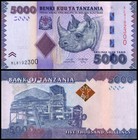 Tanzania 5000 Shillings  2020 Nd  P-43c  Unc X 100 Pcs Bundle Pack