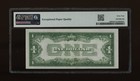 Dbr 1934  1 Silver Funnyback Fr  1606 Da Block Pmg 64 Epq Serial D62550997a