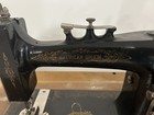 American Union Antique Original Pre-1930 Treadle Sewing Machine W  Cabinet