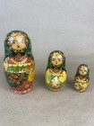 Vintage Russian Matroshka Nesting Dolls Signed Red Hair Blue Eyes 3  Plz Read