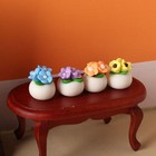 Dollhouse Miniature Garden 1 12 Scale Living Room Flower Pots Plants Handmade