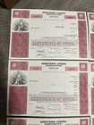  lot Of 8  Western Union Telegraph Company Stock Certificate New York