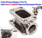 T3 To T3 Turbo Manifold Flange Adapter Conversion W 38mm Vband Wastegate Flange