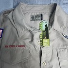Boy Scouts Of America Uniform Shirt Long Sleeve Supplex Nylon Mens Size Large