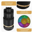 Bathroom Organizer Countertop - Rotating Black Toothbrush Holder For Bathroom   