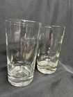 A Set Of 2 Vintage Clear Coin Dot Glass Tumblers Mid Century Modern 