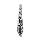 Ornate Scroll Tie Bar   Estate Sterling Silver 925