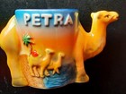 Vintage Jordan Petra Glazed Ceramic Souvenir Camel Desert Shot Glass Cup Votive