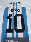 Lionel Messi Back Signed Argentina Home Jersey Authenticated By Icon Coa