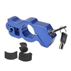 Blue Motor Handlebar Lock Anti-theft Grip Throttle Security Bike Scooter Atv