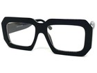 Oversized Classic Retro Style Clear Lens Eye Glasses Large Big Thick Black Frame