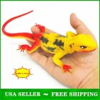 Realistic Lizard Rubber Prank Reptile Fake Animal Squeak Toy Kid Garden Gag Gift
