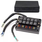 Pre-wired 15 Slots 10 Way Fuse Relay Box 12v Automotive  Fuse Relay Block New