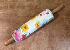 The Pioneer Woman Floral Ceramic Rolling Pin Wood Acacia Handles Breezy Blossom