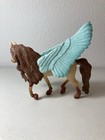 Schleich - 2017 Brown Pegasus Horse Stallion With Blue Wings Figure
