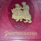 Vintage 1940   s Burgundy Red Family Photo scrapbook Album - Pages Empty