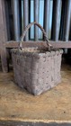 Best Antique Early Primitive Wood Small Berry Basket Old Red Paint 5 5 