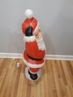 Vintage Santa Claus Waving Blow Mold Lighted 40    Nice Paint Works Great  