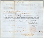 1853 Boston  Ma Northern Railroad Stock Certificate No  9449 For 100 Shares