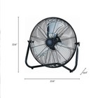 Mainstays 20  3-speed High Velocity Tiltable Black Steel Floor Fan Freeships 