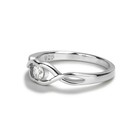 April Birthstone Baby Ring  Sterling Silver Dainty With Cz Simulated