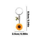 Sunflower Key Chain  Charms Floral Pendant For Purse Leather Bag Fob Charm New