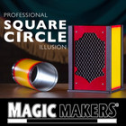 Deluxe Professional Square Circle Stage Tube Box Set Magic Trick Appearing Silks