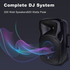 Proreck 12 1000w Powered Pa Speaker System With Bluetooth Usb Sd Stand Micremote