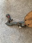 Antique Large Wooden Double Sheave Block Tackle Pulley Iron Hook Maritime Loggin