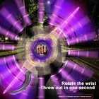 42  Double-edged Led Light Up Toy Sword     Purple     Rotating Spinning With Sound