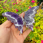 3 6  Natural Dream Amethyst Carved Butterfly Reiki Crystal Skull Decor Gift 1pc