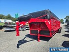 2025 Delta Trailers 6 X 24 Ft Cattleman Gooseneck Canvas Top Cow Trailer Livesto