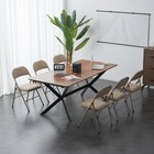 6 Pack Folding Chairs Padded Cushion Back Padded Steel Frame Portable Stackable