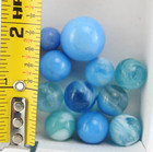 Vintage Blue Glass Marbles Lot Shooter Peewee Mixed Sizes Toy