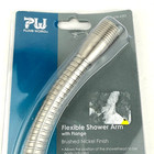 Plumb Works Model 520 Flexible Brushed Nickel Shower Arm W  Flange New