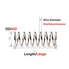 0 8mm Wire Compression Spring 7-11mm Diameter   10-100mm Length Pressure Small