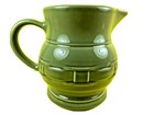Longaberger Woven Traditions Round Green County Kitchen Pottery Water Pitcher