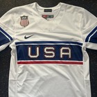 Team Usa Hockey Jersey Mens Medium Authentic Nike Olympics White