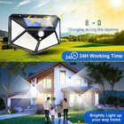 Solar Power 100 Leds Light Pir Motion Sensor Outdoor Security Lamp Wall Garden