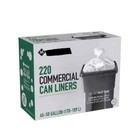 Member s Mark 45-50 Gallon Commercial Can Liners Clear Trash Bags  220 Ct  
