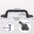 Rustic Gate Handle 9 Inch Cast Iron Sliding Barn Door Handle vintage Metal Long 