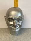 Rare Unusual Mystery Oddity Metal Hollow Head 5 Lbs  7 5  Tall - Smiling Alien 