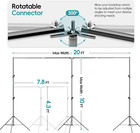 Photo Video Studio 20 Ft Wide 10 Ft Tall Adjustable Heavy Duty Photography Backd
