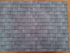 Dollhouse Gray Slate Roofing Card Sheet Tiles Embossed 1 12 Scale Roof Shingles