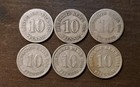 6 Coin Lot   1875   1913 German Empire   10 Pfennig   Mixed Mints