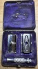 Vtg Gillette Tuckaway 1922 New Improved Silver Safety Razor Art Deco Case