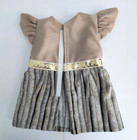 Handmade Multicolor Beige  black Dress Fits 18  American Girl Dolls New