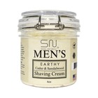 Earthy Cedarwood   Sandalwood Shaving Cream With Barber Brush  K-beauty  6 Oz