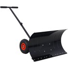Snow Shovel Pusher Adjustable Angle Handle Snow Removal Tool 29  Blade 10  Wheel
